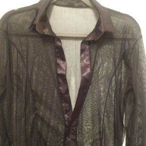 Black See-through blouse in a size M/L